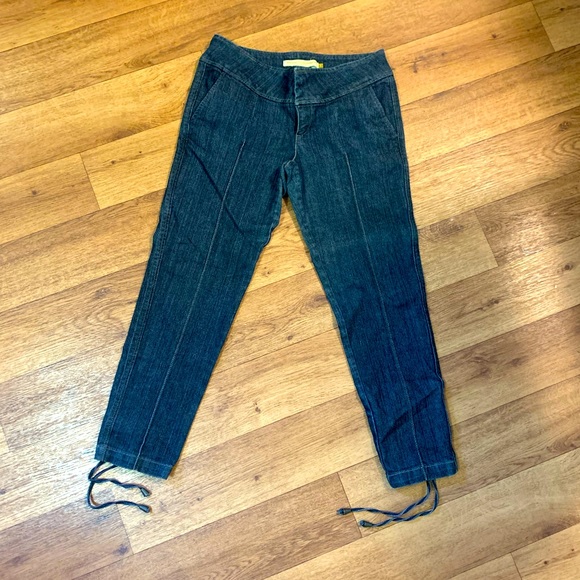 Boom Boom Jeans Denim - Ankle Lace tie up Jeans